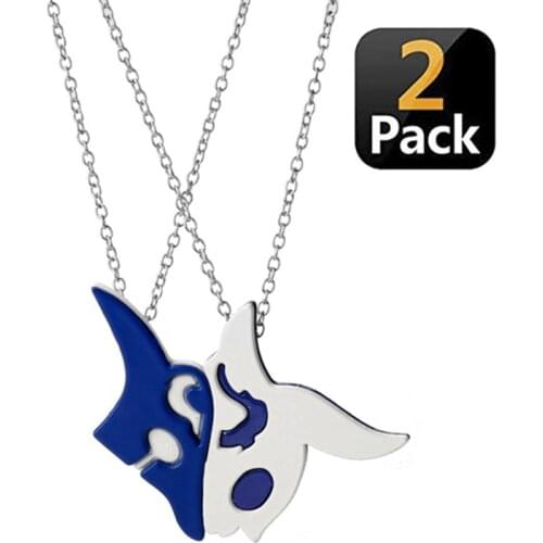 Couple Lover Hreat Broken Necklace Game Jewelry Kindred Eternal Hunters Pendant CP Necklaces Jewelry Sheep Shape Design Gift