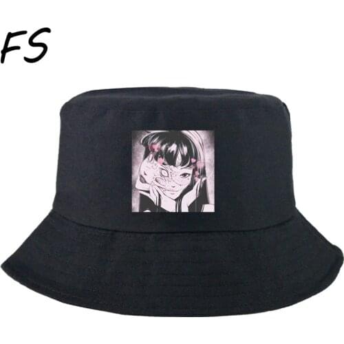 Summer bucket hat men Junji Ito Japanese Anime Manga women Panama Cap The Design Flat Visor Outdoor Fisherman Hat панама hat