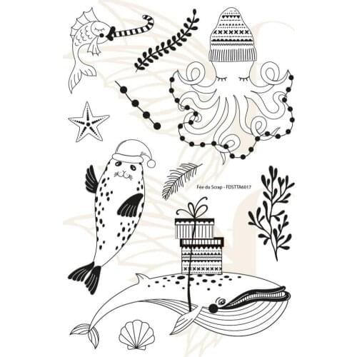 Octopus shark clear Stamp Transparent seal for DIY scrapbooking/Card Making c579