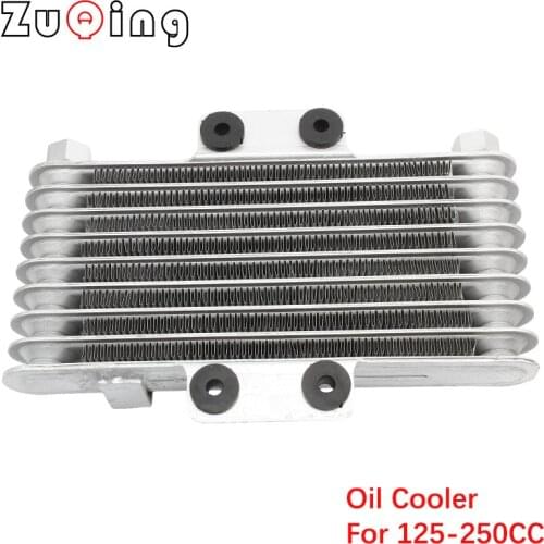 Motorcycle Oil Cooler Oil Engine Radiator 125ml Aluminum Cooling Radiators for 125CC-250CC Pit Dirt Bike ATV
