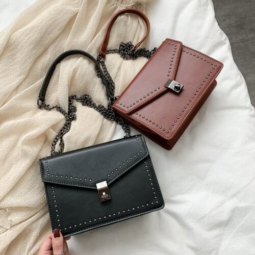 Western style handbags 2020 new simple chain shoulder messenger bag
