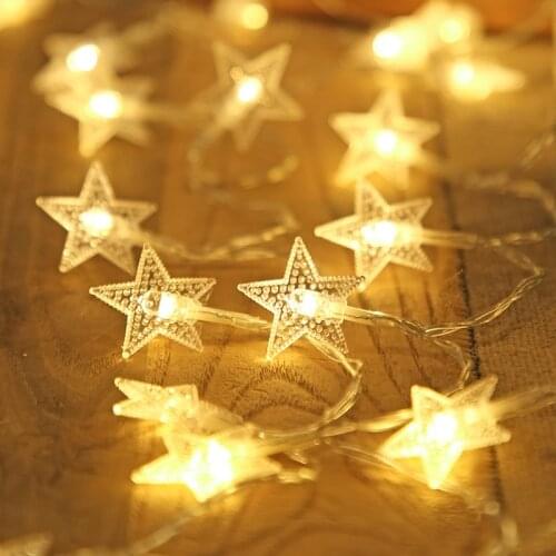 LED Star String Lights Twinkle Star Fairy Light Decorative Star String Lights For Room Wedding Holiday Battery Powered Garlands