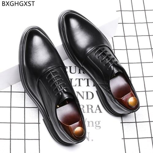 Formal Shoes for Men Luxury Brand Wedding Shoes for Men 2020 Black Man Brown Business Shoes Men Zapatos De Vestir De Los Hombres