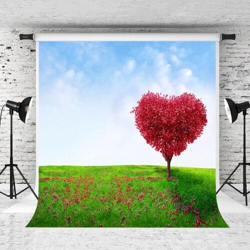 VinylBDS ValentineS Day Photobooth Background Heart-Shaped Tree Photo Studio Backdrop Background Photography Backdrop