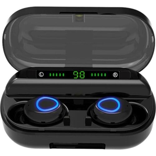 V10 Bluetooth 5.0 Headphones Clear Call Waterproof Headset Intelligent Noise Reduction Earphones with Charge Box Digital Display