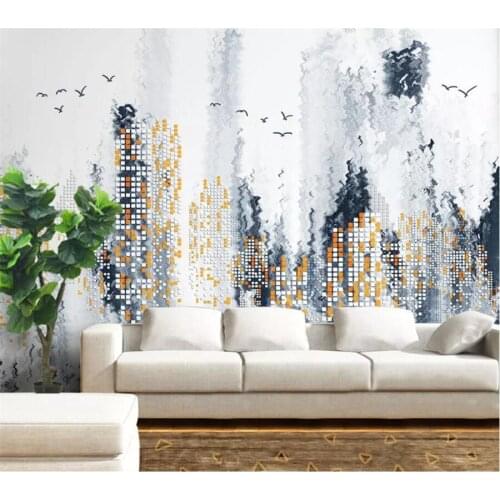 Wellyu Custom wallpaper 3d mural обои modern abstract minimalist city night scene wallpaper for walls 3 d papel de parede mural