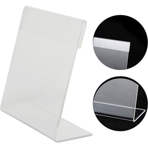 3pcs Acrylic Price Ticket Display Stands Flyer Display Cards (Horizontal)