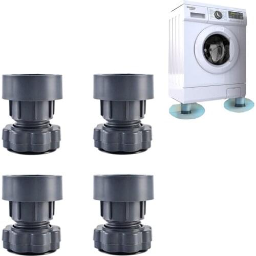 4Pcs Adjustable Heighten Washing Machine Feet Pad Anti Vibration Pad Shock Non Slip Feet Mat Fridge Floor Furniture Protector