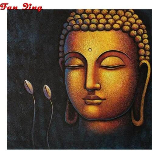 DIY 5D Full Diamond Painting Cross Stitch Buddha statue Diamond Embroidery Needlework Patterns Rhinestone kits
