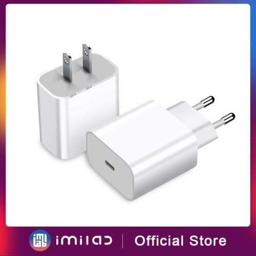 IMILAB 20W Quick Charge USB-C Charger 3.0 USB Fast Charging Adapter Fast Charger for iPhone 12 11 XR X Xs 8 Xiaomi Phone Charger