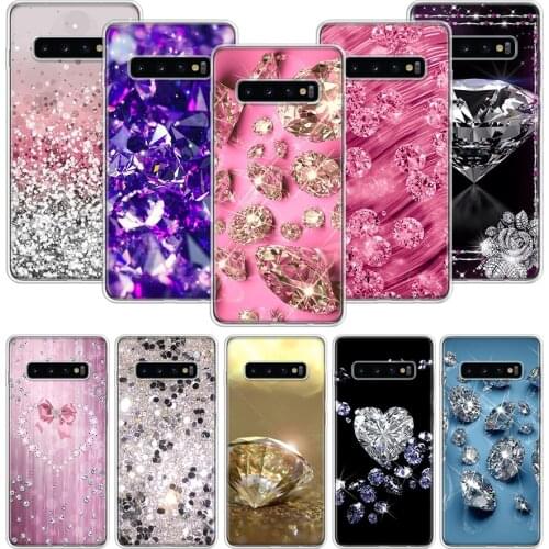 Diamonds glitter decoration Case for Samsung Galaxy A51 A71 A50S A10 A20E A30 A40 A70S A90 M30S A01 A21 A6 A7 A8 A9 Plus + Phone