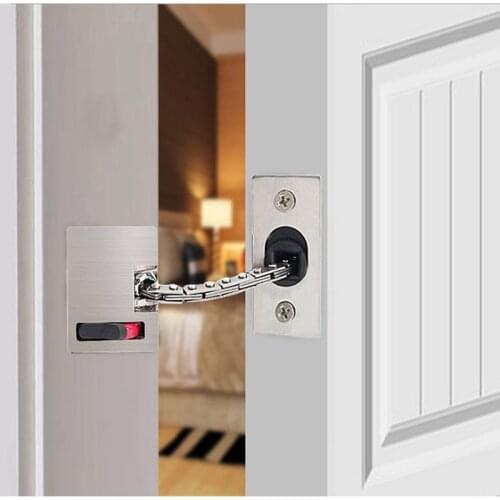 Zinc concealed Anti-theft Lock Chain Safety door Buckle Hidden Invisible Security gate latch Locks Hardware Fitting