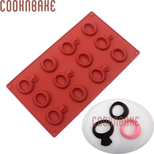 COOKNBAKE silicone mold for chocolate ring shape candy biscuit pastry baking tool 12 cavity cake decoration tool ice cube tray