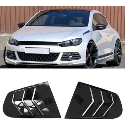 Car Side Window Louver Scoop Cover Vent Carbon Surface Style Spoiler Decorative for Scirocco 2009-2018