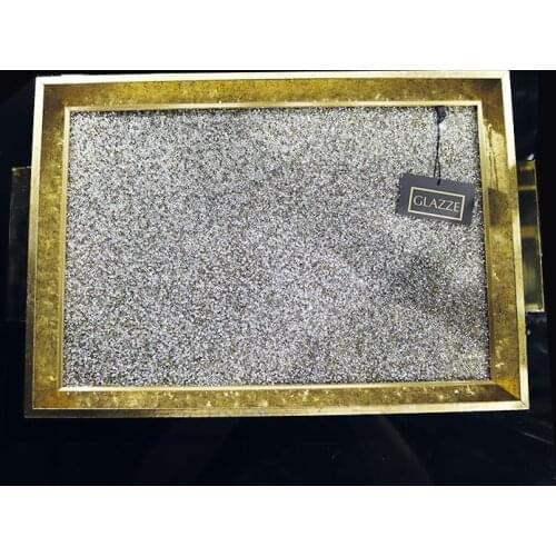 DOLBOVI Glazze Gold Cubic Zirconia Rectangle tray (C227.0001) tray поднос plateau de service