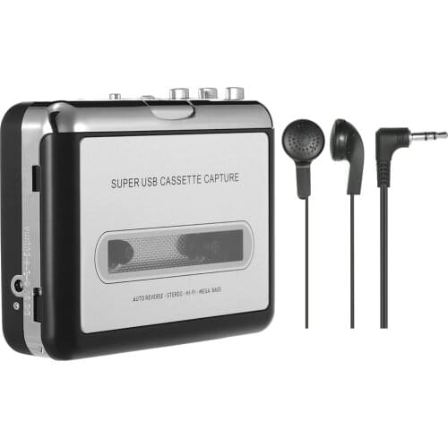 Ezcap USB Cassette Capture Audio Music Player Cassette Tape to MP3 Converter Convert into Computer Stereo HiFi Sound Mega Bass