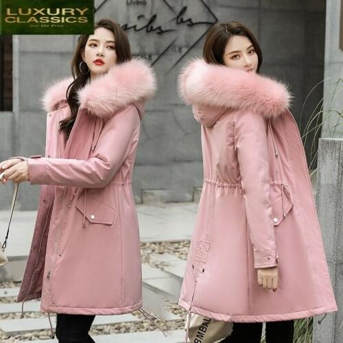 Cotton Womens Jacket Down Parka Coat Female Winter Jacket Women Clothes 2021 Long Thick Warm Parka Fur Lining Hiver 8622