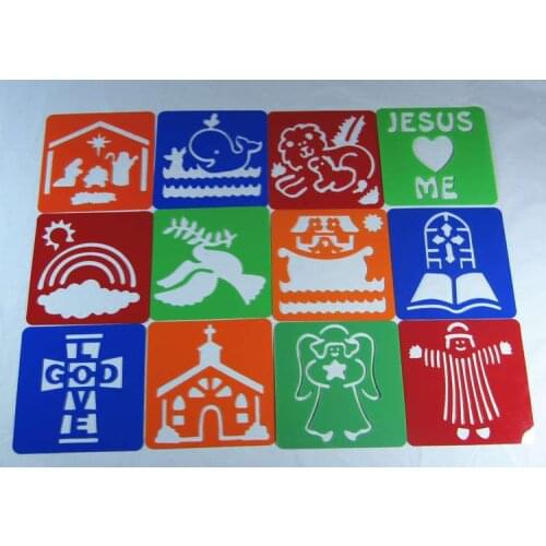 Drawing toy Paint Learning Children Puzzle Early Painting Religious Jesus Drawing Board Sketchpad Toy Stationery Template Tools