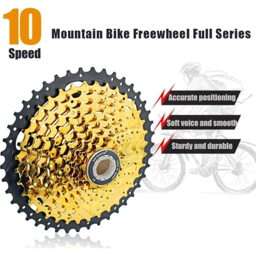 Mountain Bike 10 Speed Velocidade Bicycle Cassette MTB Freewheel Gold Sprocket 10S 11-42T Fit for SHIMANO SRAM