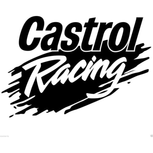 For 2Pcs Set of 2 Castrol Racing Oil Decal Sticker Car Styling