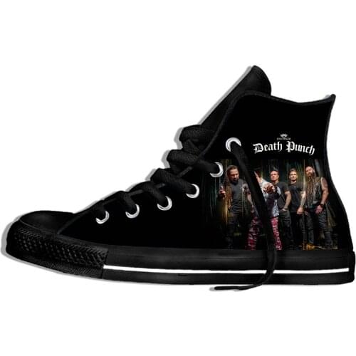 Five Finger Death Punch Music Rock Fashion Lightweight High Top Canvas Shoes Men Women Casual Breathable Sneakers