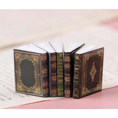 Hot！3pcs/set 1:12 Dollhouse Miniature Classical Book Scene Model Accessories Toys
