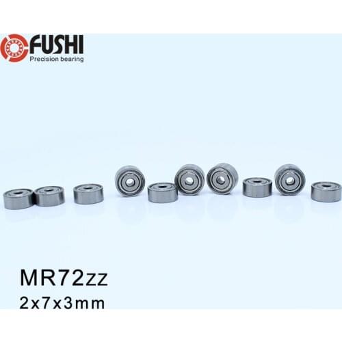 MR72ZZ Bearing ABEC-1 (100PCS) 2X7X3 mm Miniature Ball MR72 ZZ Bearings WML2007 ZZX