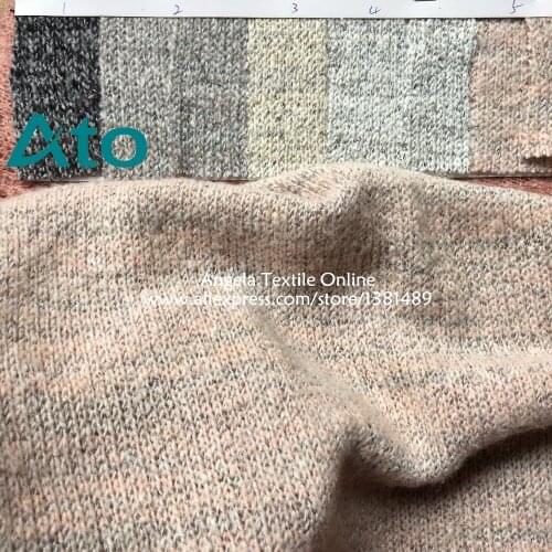 New Thick Plain Slup Knitted Fabrics super soft stretchy fabrics patchwork woolen sweater coats