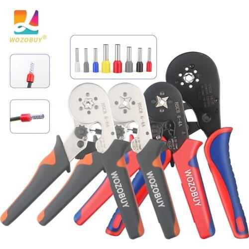 Ferrule Crimping Tool Kit，Self-Adjustable Ratchet Crimping Pliers Set AWG28-5,VXC9 16-6 High-Precision Clamp Electricians Plier