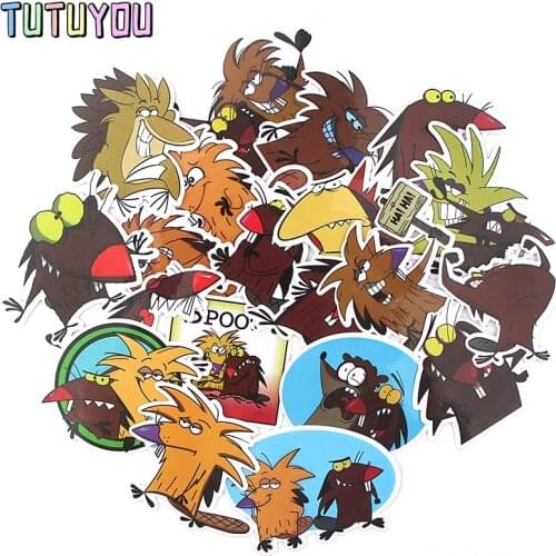 PC254 20 Pcs/set Beaver Cartoon Scrapbooking Stickers Decal For for Guitar Laptop Luggage Car Fridge Graffiti Sticker