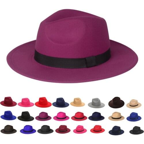 Fedora Hat Women Men Fashionable Church Sombrero Mujer Gentleman Derby Vintage Black Ladies Wide Brim Panama Vintage 1920 Hats