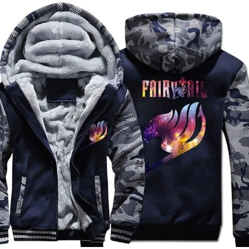 Anime FAIRY TAIL Thickening Hoodies Cartoon Hoody Hip Hop Casual Coat Sweatshirts Hooded Casual Coat
