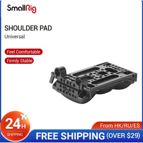 SmallRig Universal Shoulder Pad With Memory Foam 15mm LWS Dual Rod Clamp for Mounting Matte Box/Microphone -2077
