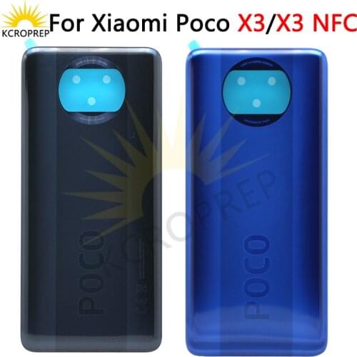 Back For Xiaomi POCO X3 Back Battery Rear Housing Door Cover For Xiaomi POCO X3 Back Housing