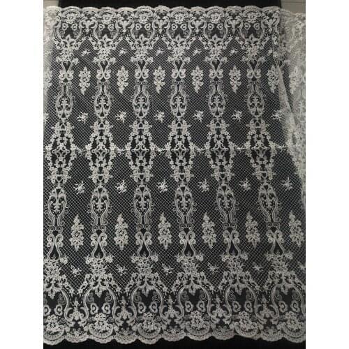 1 yard Lace Fabric Wedding Lace Fabric Embroidered Flower Twig Dress Dress Lace Mesh Fabric Sell for 1 Yars