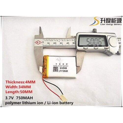 2pcs [SD] 3.7V,750mAH,[403450] Polymer lithium ion / Li-ion battery for TOY,POWER BANK,GPS,mp3,mp4,cell phone,speaker