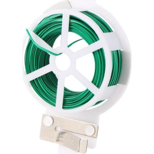 20m Plastic Coated Plants Branches Iron Wire Tie Rope Multifunctional Vegetables Flowers Vine Climbing Fixed Strap Cable Ties