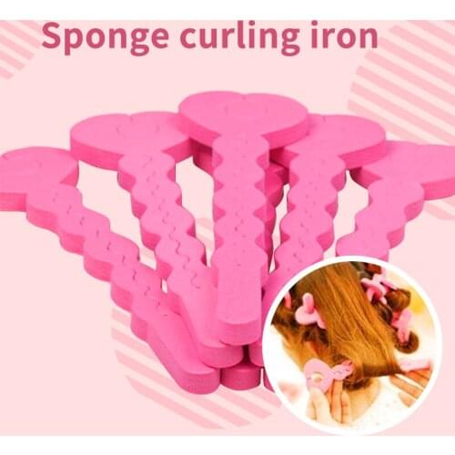 6 Pcs Lazy People Can Use A Sponge Curler That Does Not Hurt The Hair A Variety Of Curling Wands Sponge Curls Wave Pear Curls