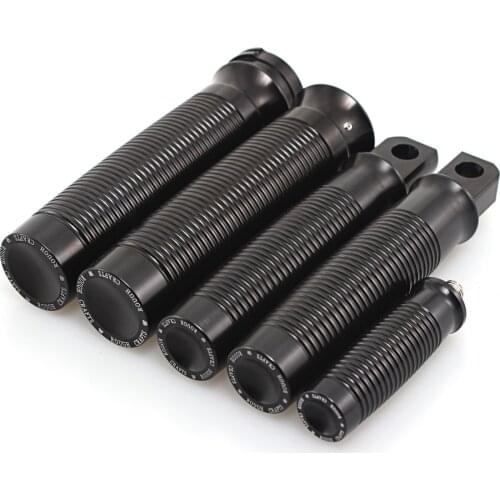 Motorcycle 5 Pcs 1" Black Handlebar Hand Grips Footrest FootPegs Shifter Peg Aluminum For Harley Touring XL Softail Dyna Yamaha