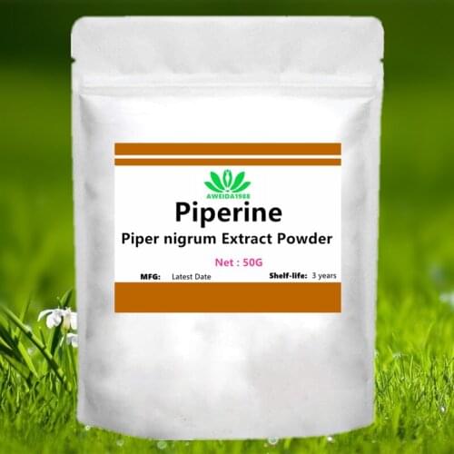 50-1000g Pure Piperine Powder,Piper nigrum Extract Powder,increase appetite,relieving stomach pain,antisepsis and bacteriostasis