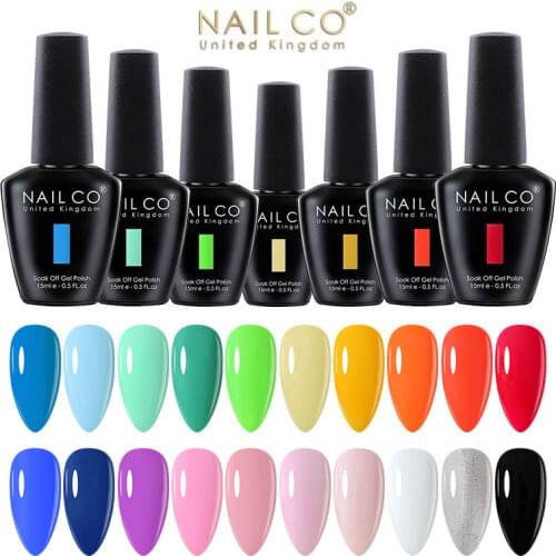 NAILCO 15ml 2021 Spring Bright Summer Colors Series Vernis Gel Nail Polish LED&UV Nails Gel Nail Art All For Manicure Design Set