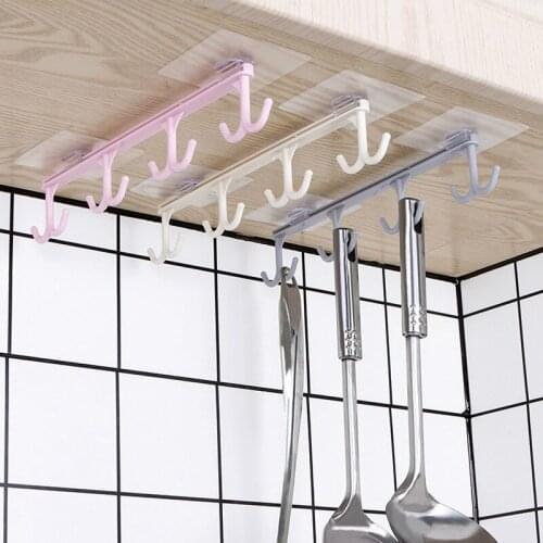 Hot Sale Mug Holder Rack Under Cabinet,Wall Mounted Mug Organizer Rack Under Shelf Hanging Hooks for Cups and Kitchen