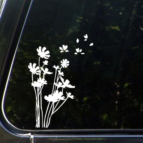 Beautiful Flowers Car Vehicle Body Window Reflective Decals Sticker Decoration Creative Fun Decorative Body Stickers
