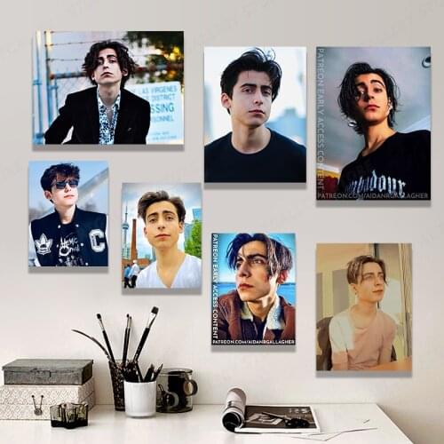 Sunny Handsome Actor Aidan Gallagher Canvas Poster Art Picture Prints Home Decor Wall Canvas Painting Decoration