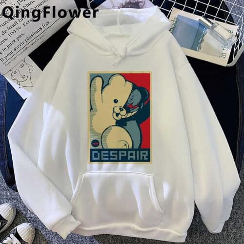 Danganronpa Monokuma Mikan Tsumiki hoodies men streetwear anime male sweatshirts printed