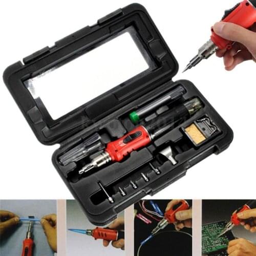 10 In 1 Multifunction Soldering Iron Kit Adjustable Temperature Portable IronWelding Ceramic Heater Soldering Rework Solder Tool