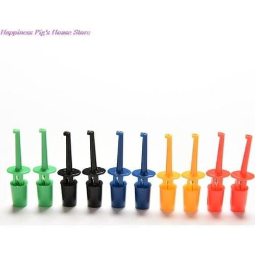 10 Pcs Multimeter Lead Wire Kit Test Hook Clip Electronic Mini Test Probe Diy Kit
