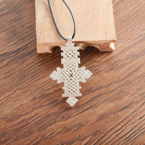 New Fashion silver Color Pendant alloy cross Necklace Choker Charm Black Leather Cord Factory Price Handmade Jewelry