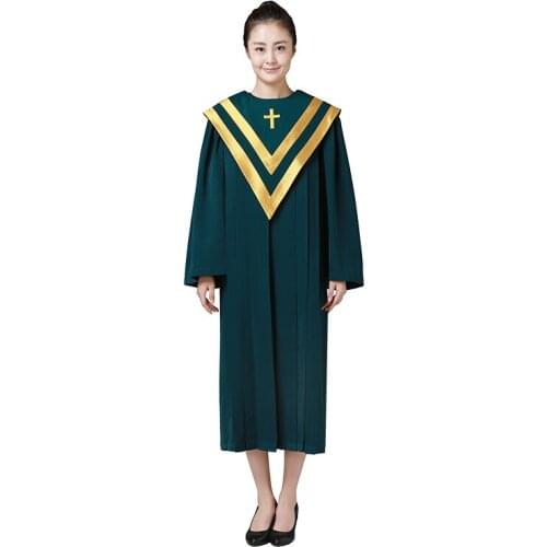 Choir Dresses Ladies Mens Priest Gown Preachers Church Graduation Sabbath Anthem Party Outfit Church Costume 3 Color Choir Robe