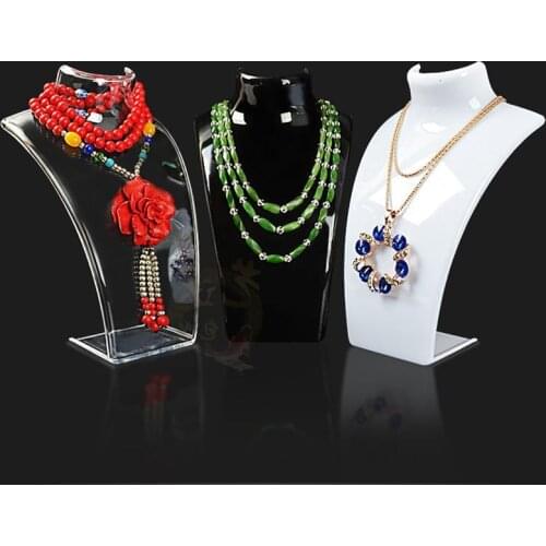 Hot Sale Three Colors 20*13.5*7.3CM Mannequin Necklace Jewelry Pendant Display Stand Holder Show Decorate Jewelry Display Shelf